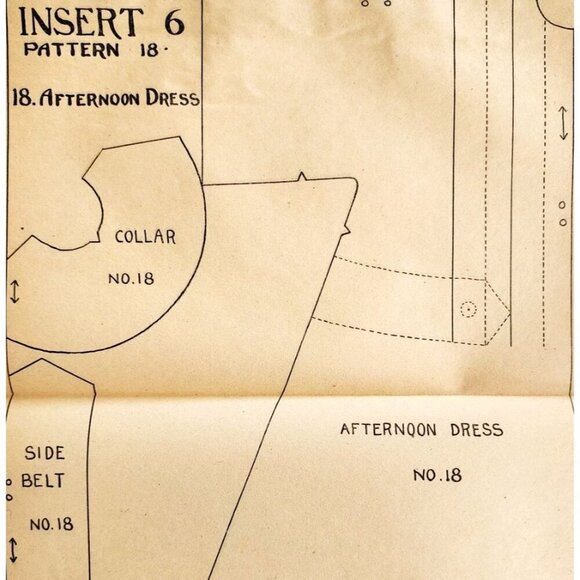 1913 Mary Frances Sewing Pattern Doll Afternoon Dress Jane Boyer Crafts DWSS11 - Picture 1 of 4